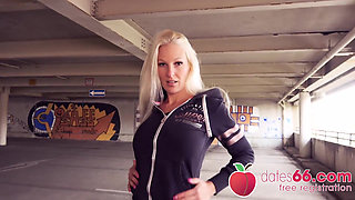 Risky Public Sex: Blonde Hot Milf