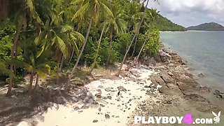 Sumptuous phat fun bags Thai teenage solo striptease