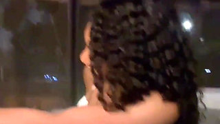 Ebony Amateur Fucks Her Stepsister's Husband in the Hot Tub