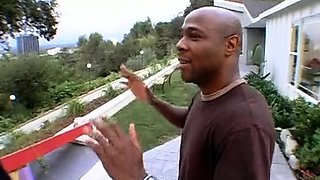 Femdom cuckold with interracial blowjob from brunette