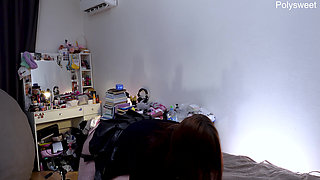 Taboo-free MILF mistress stimulates his point-P