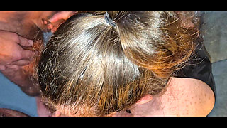 bisexual threesome wife enjoys rubbing two cocks together