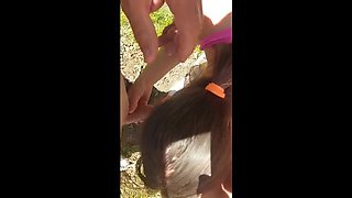 Amateur French Threesome Outdoor Blowjob Cum In Mouth HD