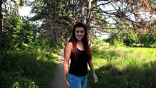 Public Blowjob in the Park with a Hot Teen Babe
