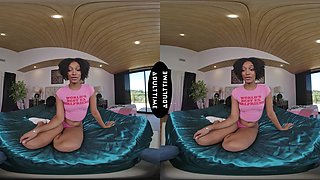 Ebony Brunette Mesmerizes in Hardcore VR Passion
