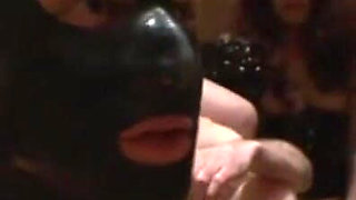 Humiliating fingering big dildo penetrated in guy ass