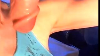 Amateur solo jock jerks his throbbing cock