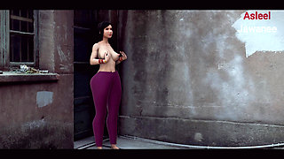 Desi young girl fingered her pussy outside her house