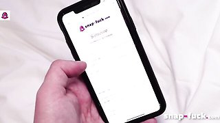 Snap-Fuck featuring female's dating app action