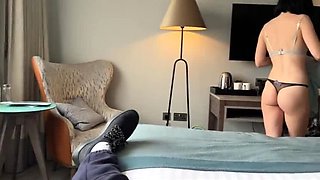 Stepmom And Stepson Get Naughty In Hotel Bed