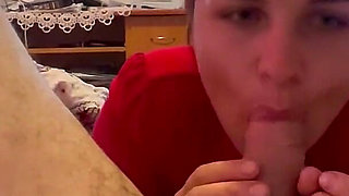 Before School Stepdaughter Gives Me a Blowjob to Hold Me