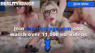 Nadia Jay & Amber Wildee Secret Threesome - Double Blowjob & Doggystyle Fuck