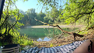 Secret Outdoor Spot at the Quarry Pond - She Shows It to Him - and Suddenly It Gets Damn Hot