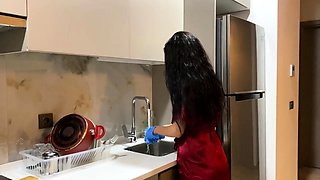 Hot Kitchen Sex with my Brunette Girlfriend