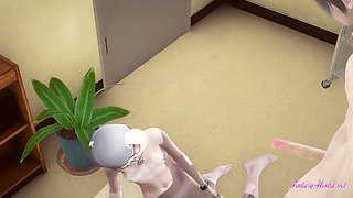 Yaoi Femboy - Tod makes his guy enjoy in the library - sissy man mmanga anime chinese chinese assfucker porno