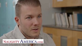 Naughty America - Hot MILF teacher London River gets fucked