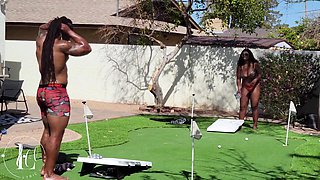 Strip Cornhole Leads To Real Ebony Couple With Dreads Way And Lyric Sky