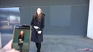 German Scout Emma Scarlett Gets Rough Anal Fisting & Hardcore Fuck in Real Casting - Skinny Saggy Tits Teen