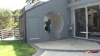 Two tender girls kiss, touch, and fuck each other in an amazing lesbian sex scene