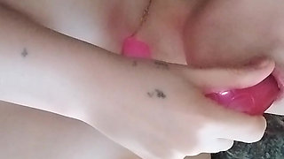 I'm Making Video for My Stepdad, Striptease, Masturbating My Tight Pussy, and Fucking Myself with Toys