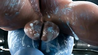 Blue Skinned Futa Gets Pounded by Massive Cock in Shower