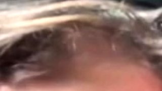 Hot Brunette Giving Blowjob in Car