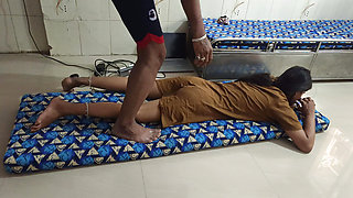 Desi Indian Girl Friend's Ass Massage