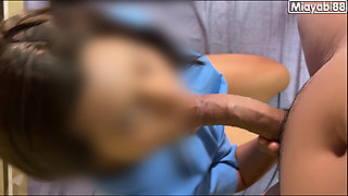 POV Fuck Thai vocational students 18+ blowjob sexy moaning cum on her pussy