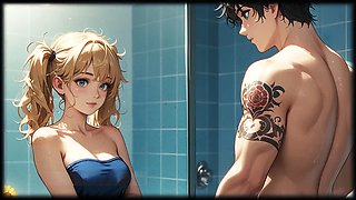 Huge cock, 18 year cute girl, anime porn