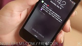 Nubile Films - Teen hottie swallows mouthful of cum