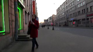 Cunning redhead gf Inga eagerly sucking off