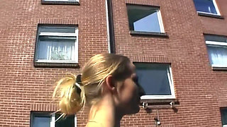 Public Blowjob Tease and Sloppy Fingering Explosion