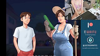 Streamer babe in lingerie gets playful in Summertime Saga episode two