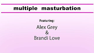 Lustful MILF Brandi Love noticed her stepdaughter Alex Grey masturbating