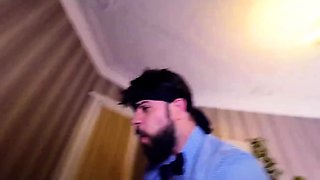 Ass play with two blue-haired russian whores